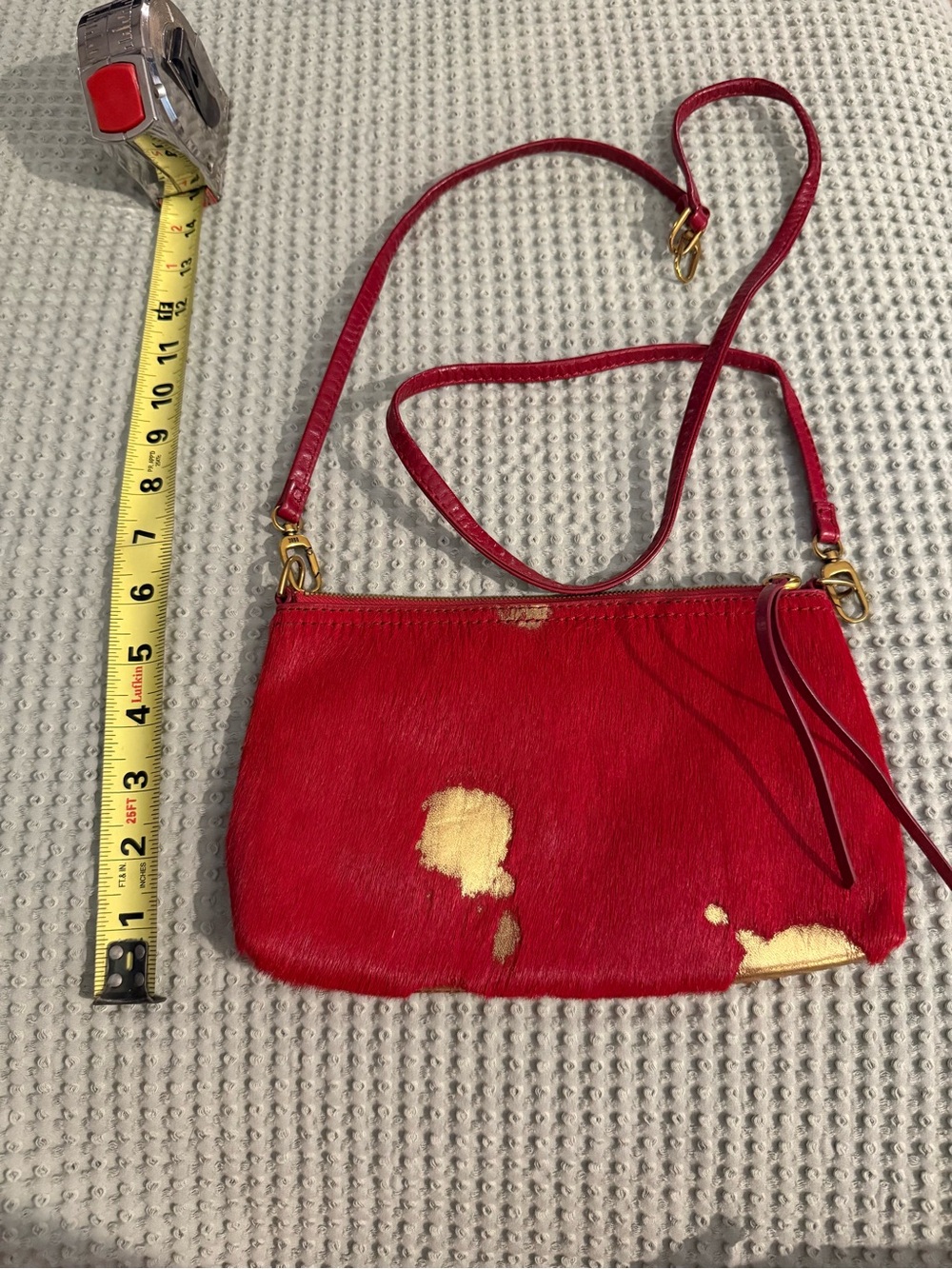 HOBO Red and Gold Crossbody Bag